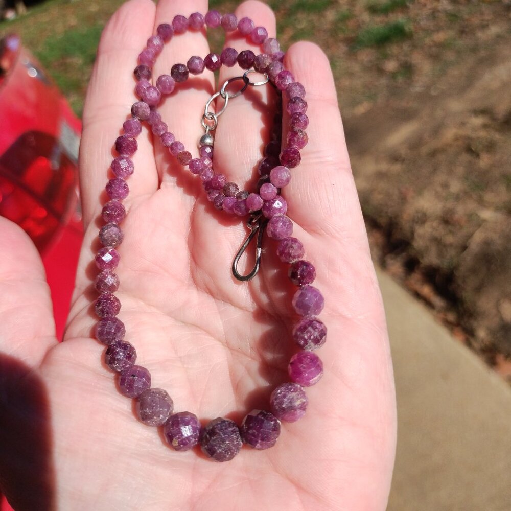 Jay King DTR mine finds Faceted Ruby necklace  925 Sterling Silver - Picture 5 of 8